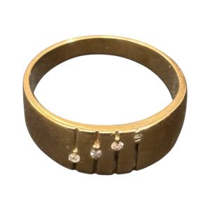 K18 リング　石付き