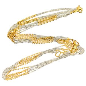 K18/Pt850　ネックレス　石なし　コンビ