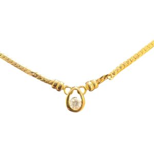 K18(18金) ダイヤモンド付き ネックレス