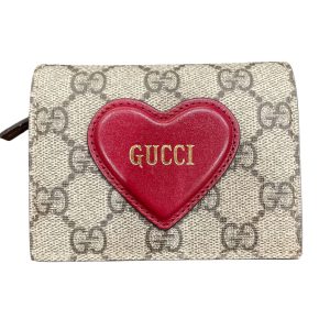 Gucci グッチ ハートモチーフ GGスプリーム 二つ折り財布