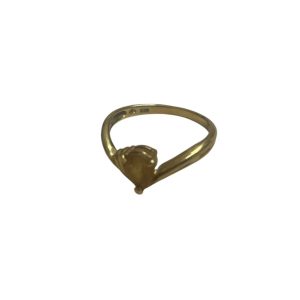 K18 石ありリング