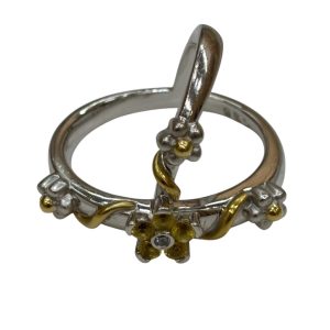 K18WG カラッチリング ダイヤモンド　