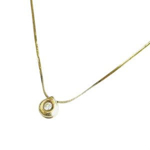 K18 メレダイヤ0.15ct付きネックレス