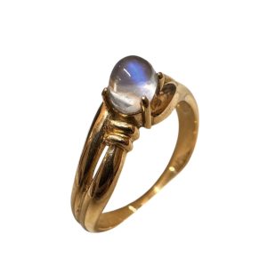 K18(18金)　750　ムーンストーン付きリング　札幌市中央区