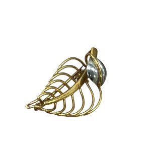 K18 Pt900 コンビブローチ