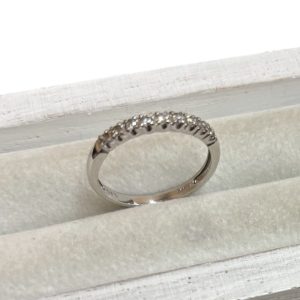 PT900 ダイヤモンドリング　0.51カラット　9号 ダイヤモンドリング D 0.549ct E-SI1-EX D 0.16ct Pt900 中央