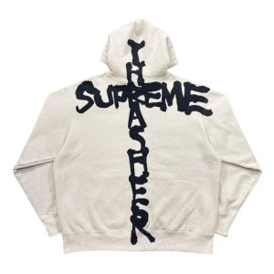 【Supreme × Thrasher (シュプリーム・スラッシャー)】パーカー(ホワイト)