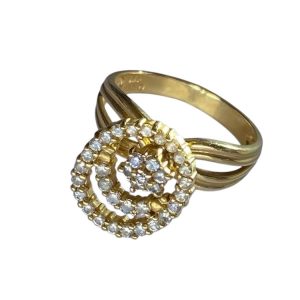 K18 メレダイヤ付きリング