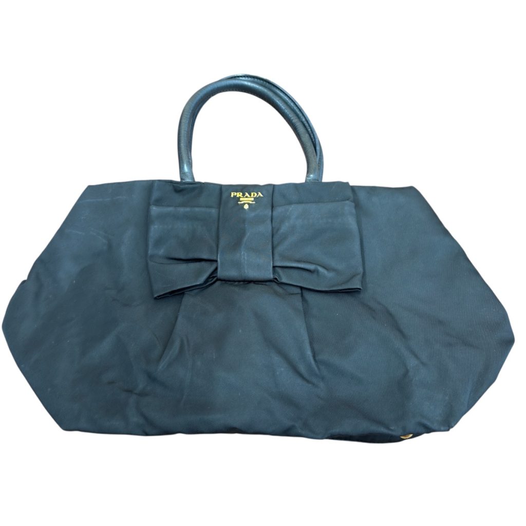PRADA プラダ ナイロン ハンドバッグ リボン