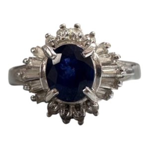 h*a様 クリーニング済♪サファイア0.3ct ダイヤモンド0.3ct pt90 Pt900 サファイア2.1ct ダイヤモンド0.3ct リングの買取実績