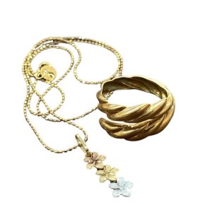 K18リング・K10お花モチーフネックレス