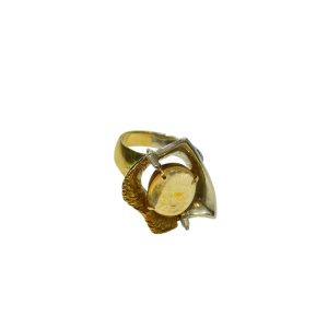 K18/Pt900 ホワイトオパールリング