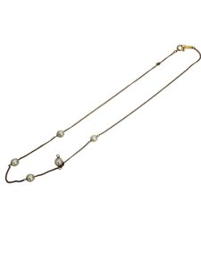K18 パール付きネックレス 18金 アクセサリー