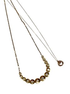 【K18ネックレス】18金・メレダイヤモンド・貴金属・宝石・ジュエリー・アクセサリー