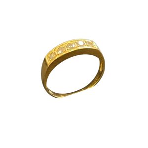 K18(18金)メレダイヤ付リング