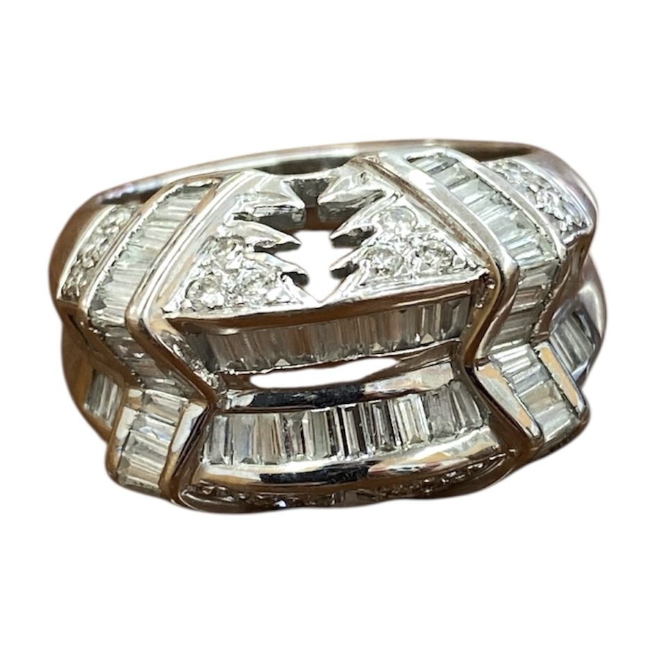 K18WGリング メレダイヤ1.3ct
