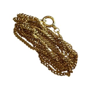 (C091010) K18 YG 750刻印 ネックレス アクセサリー 18金 ITALY製 18KT 750 刻印 18金 スクリュー デザイン チェーン 鎖