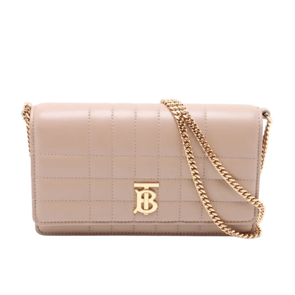 BURBERRY バーバリー TB レザー チェーンショルダーバッグ