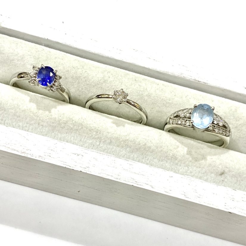 【Pt900ジュエリーまとめ】プラチナ900・貴金属・アクセサリー・リング・指輪・ダイヤモンド・サファイヤ・アクアマリン
