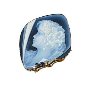 K18 カメオ ブローチ 石あり 18金 アクセサリー