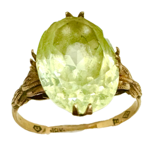 指輪　リング　アクセサリー　金　K18　18金　宝石　ペリドット
