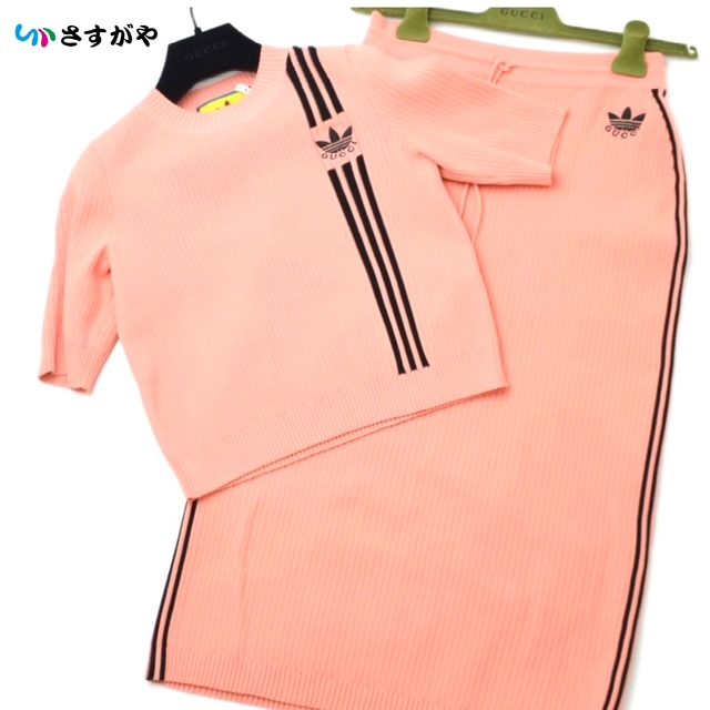 GUCCI adidas グッチ×アディダス コラボ スリーストライプ ニット セットアップ ブランド衣類