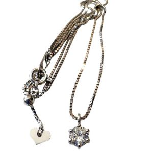 Pt850 ネックレス Pt900 トップ ダイヤモンド 0.34ct
