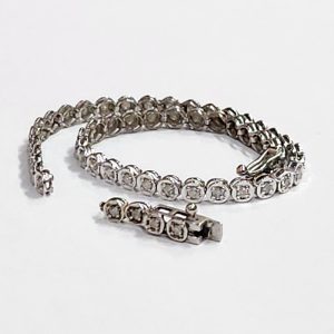 K18ホワイトゴールド ダイヤモンド ブレスレット|前橋市朝日町