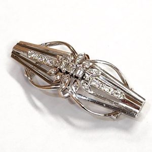 ダイヤ付き　18金プラチナコンビ　ネクタイピン ダイヤ付き 18金プラチナコンビ ネクタイピン