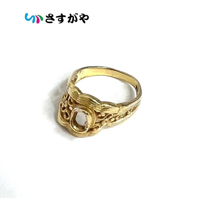 K18 金 リング 指輪 石取れ 潰れ 破損 アクセサリー 貴金属