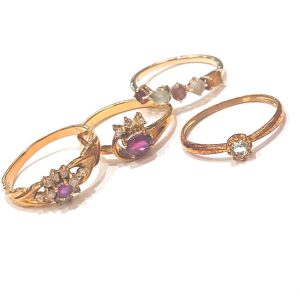 K18 カラーストーン リング