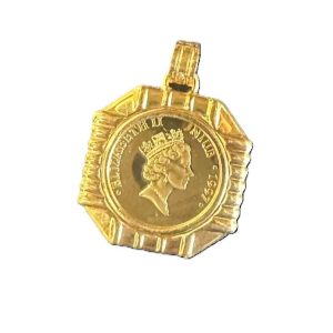 K24 コイン&K18 ネックレストップ