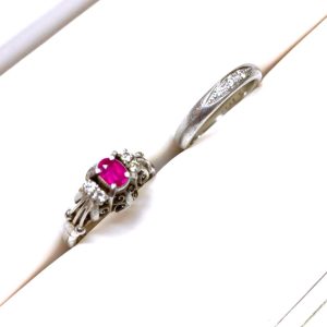 【Pt900 リング】プラチナ900・ルビー・ダイヤモンド・指輪・貴金属・アクセサリー