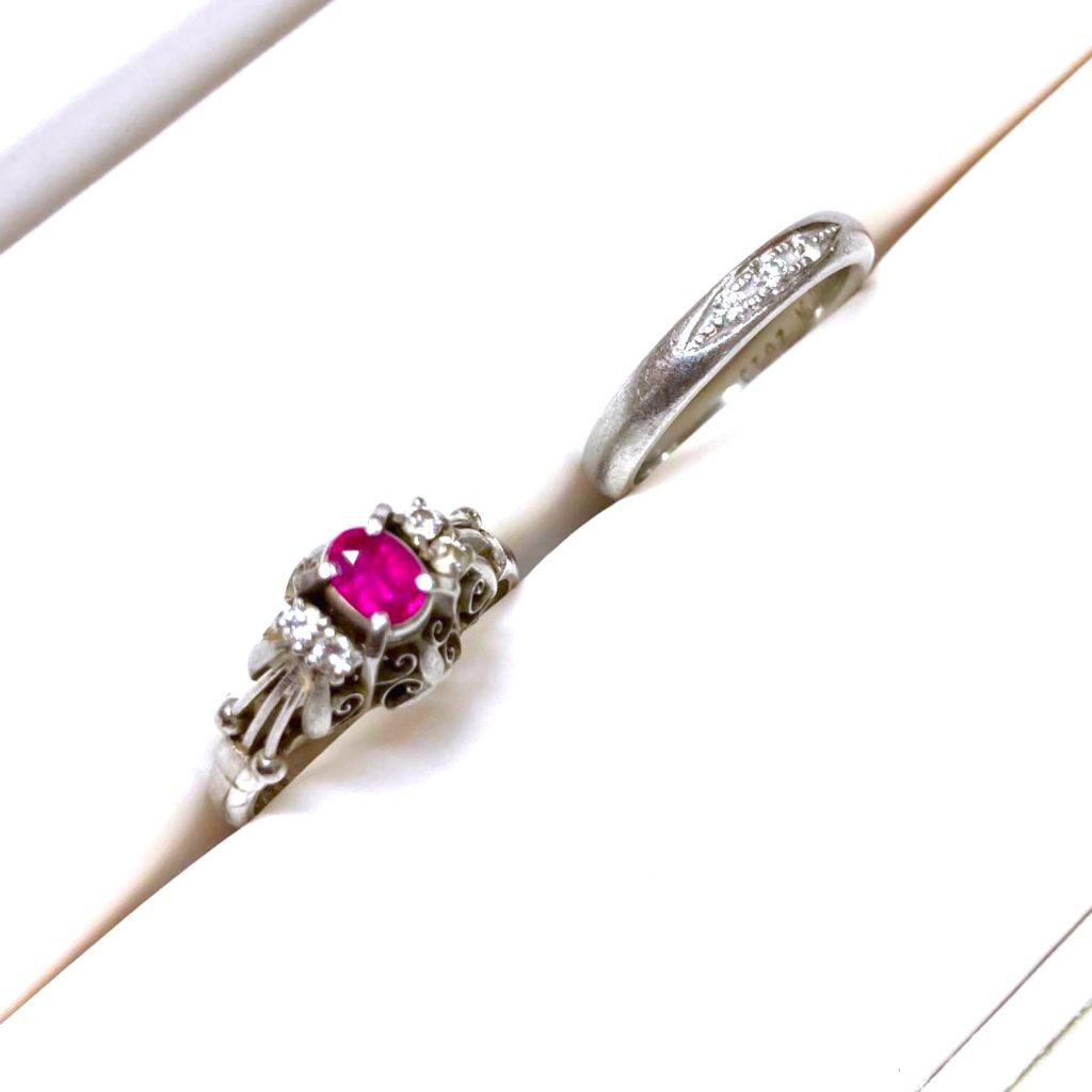 【Pt900 リング】プラチナ900・ルビー・ダイヤモンド・指輪・貴金属・アクセサリー