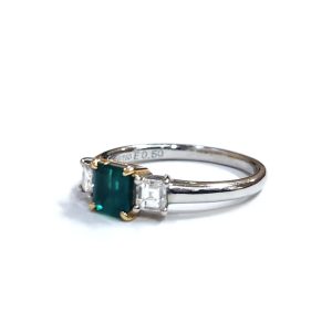 プラチナ900 18金 (Pt900 K18) リング エメラルド ダイヤ  ジュエリー | 根室市昭和町