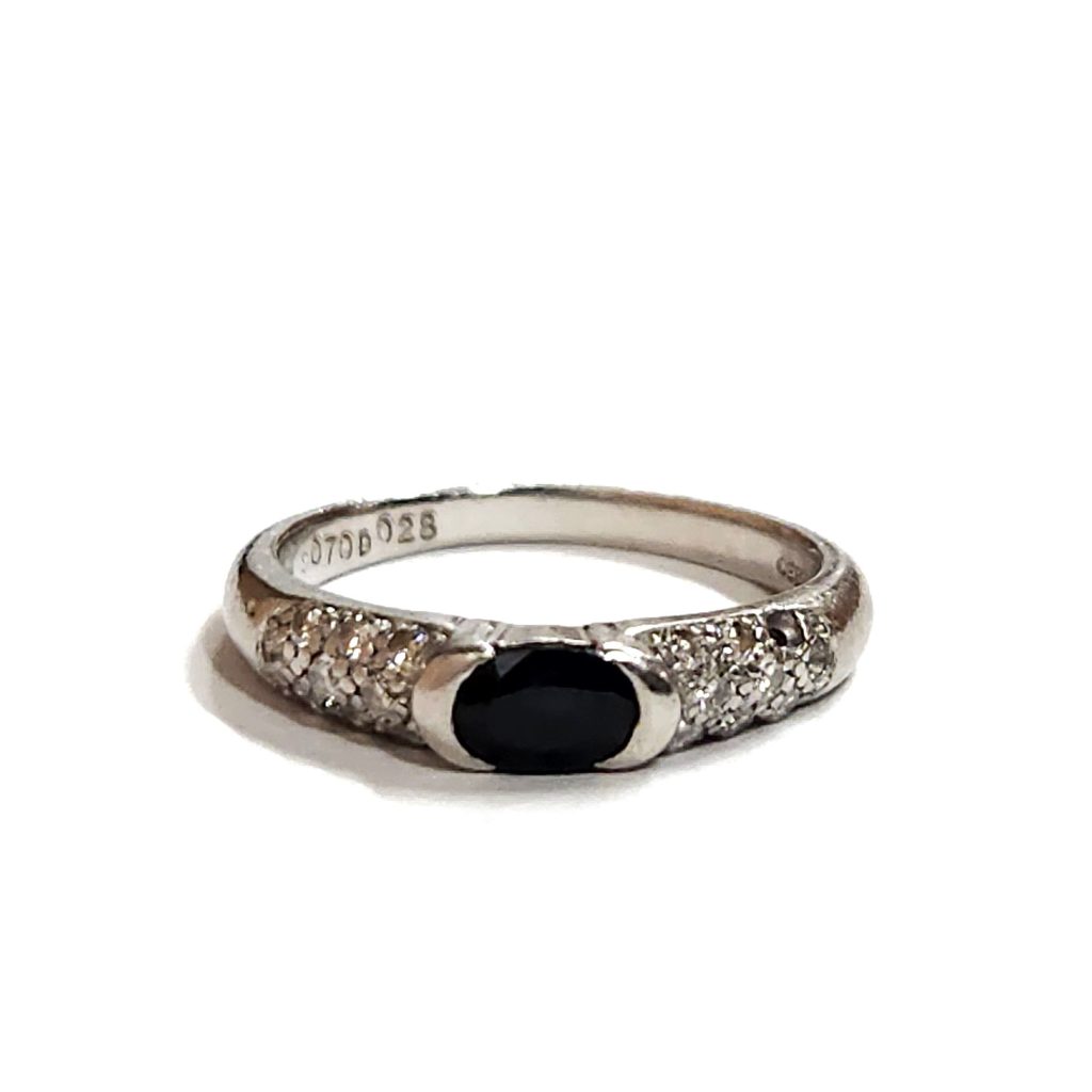 プラチナ900 (Pt900) リング サファイア ダイヤモンド ジュエリー | 根室市西浜町