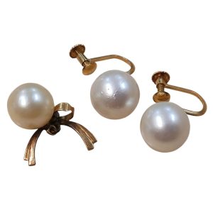 K18 18金 750 パール トップ ピアス おまとめ 北海道 伊達市