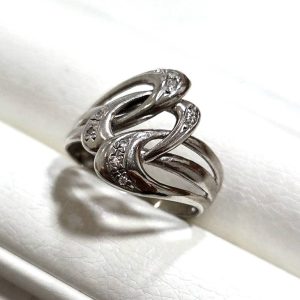 Pt900 メレダイヤ付き プラチナリング 指輪 アクセサリー