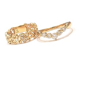 K18 メレダイヤモンド デザインリング