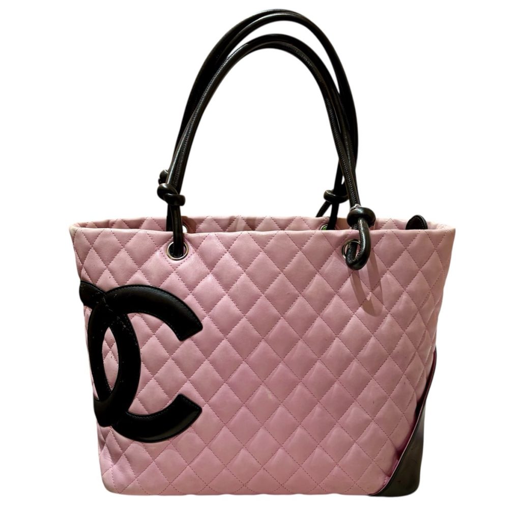 シャネル(CHANEL) カンボンライン ラージ トートバッグ ラムスキン A25169