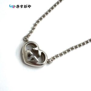 GUCCI グッチ ダブルGハート ネックレス SV925 シルバー
