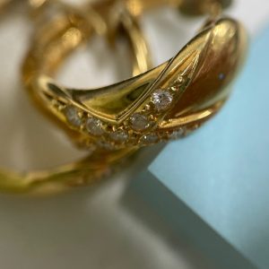 金を高く買取中!| K18ダイヤモンド付き3連リングの買取 | 我孫子市弁天下