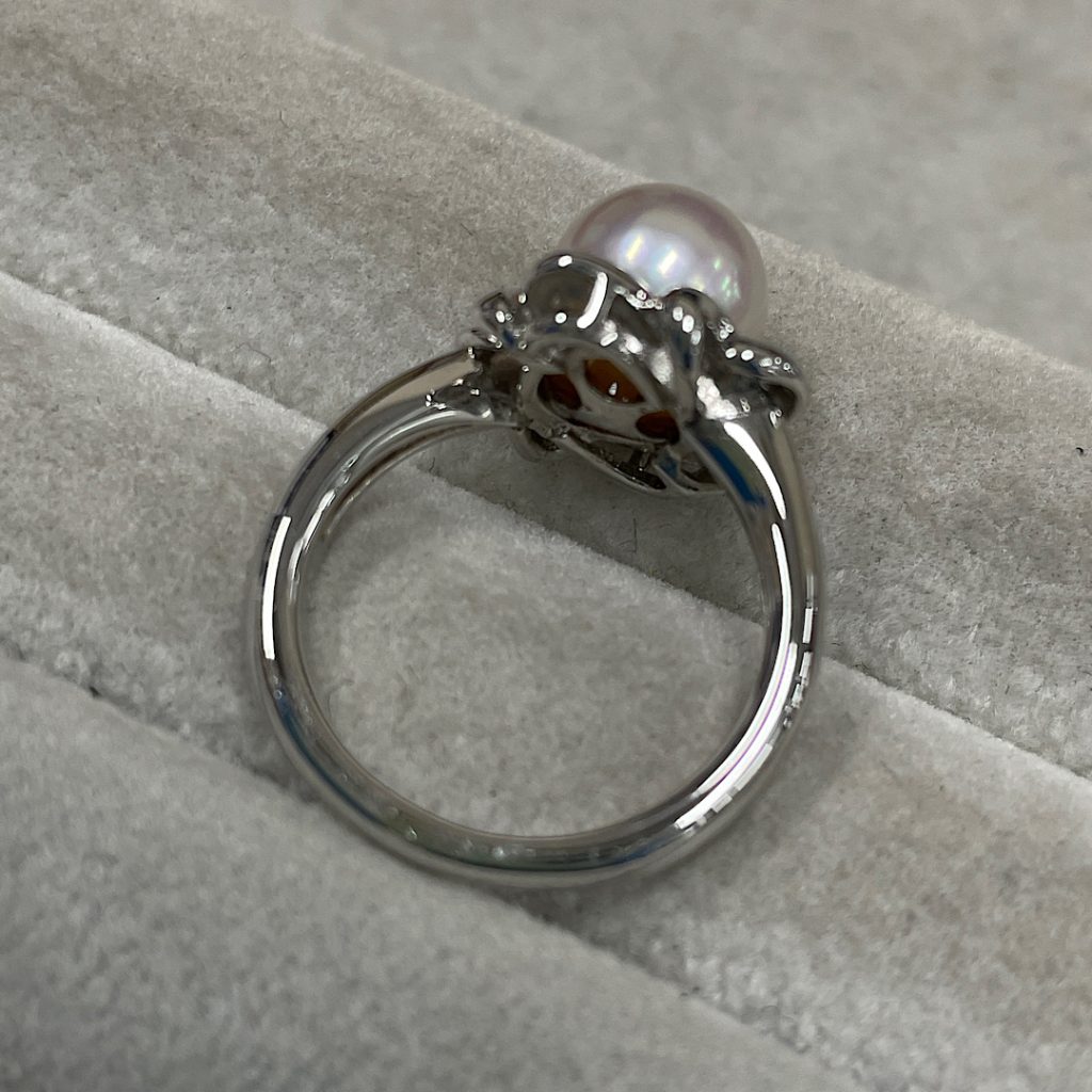 貴金属高価買取中!| pt900真珠 メレダイヤ付きリングの買取| 龍ケ崎市小通幸谷町