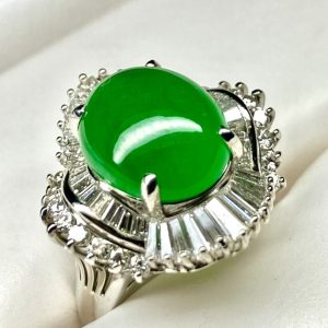 Pt900 翡翠リング