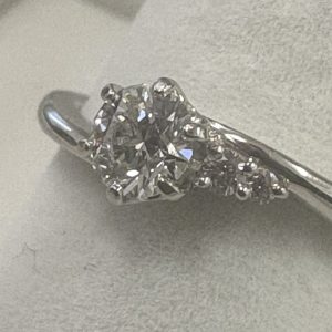 Pt900 プラチナ 0.31ct ダイヤモンドリング
