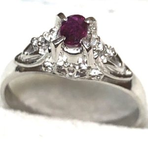 Pt900(プラチナ900) リング 宝石付き