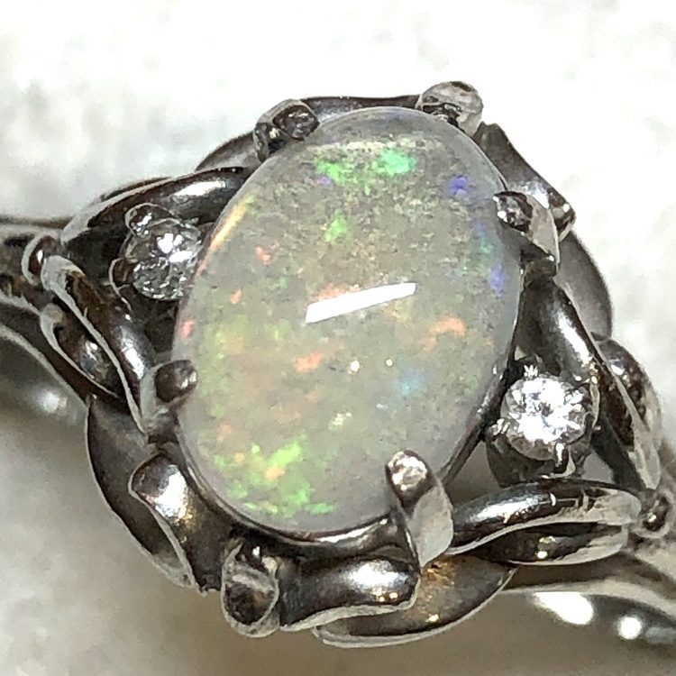 pt950 石付 リング