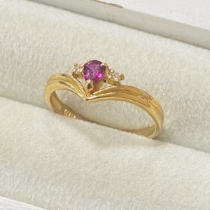 【K18リング】18金・貴金属・ルビー・ジュエリー・アクセサリー・指輪