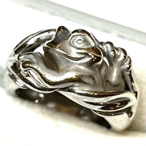 K18 18金 メレダイヤモンド付き デザインリング 指輪 750 アクセサリー