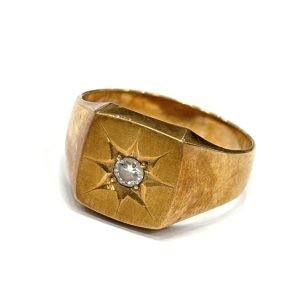 K18 18金 750 印台リング